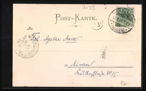 AK Schloss Heiligenberg im Sonnenschein