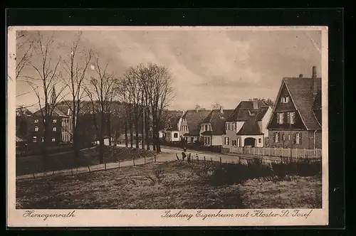 AK Herzogenrath, Siedlung Eigenheim mit Kloster St. Josef
