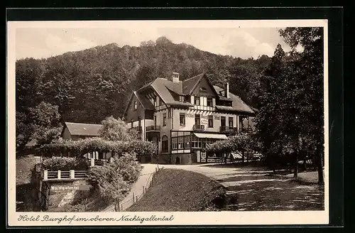 AK Königswinter, Hotel Burghof im oberen Nachtigallental