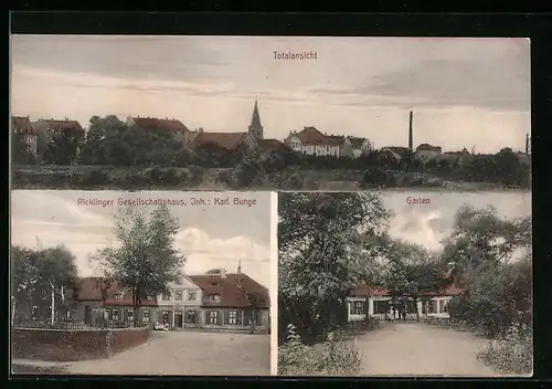 AK Ricklingen, Gesellschaftshaus von Karl Bunge, Garten