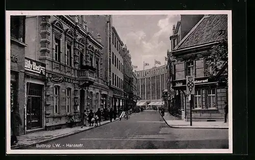 AK Bottrop i. W., Blick auf die Hansastr.