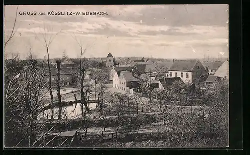 AK Kösslitz-Wiedebach, Ortsansicht aus der Vogelschau