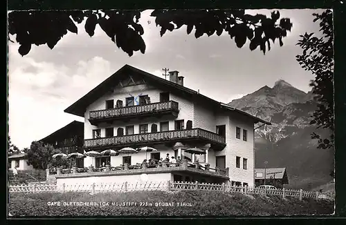 AK Neustift /Stubai, Cafe Gletscherblick