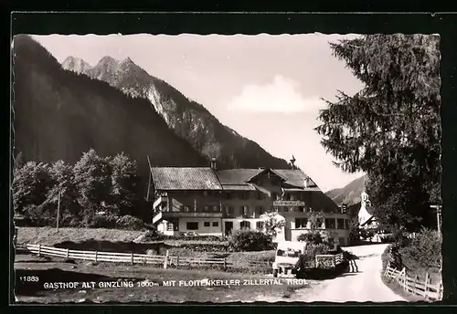 AK Ginzling, Gasthof Alt Ginzling mit Flottenkeller