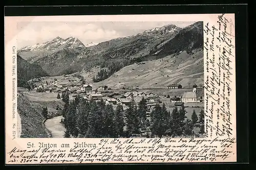 AK St. Anton /Arlberg, Gesamtansicht mit Umgebung