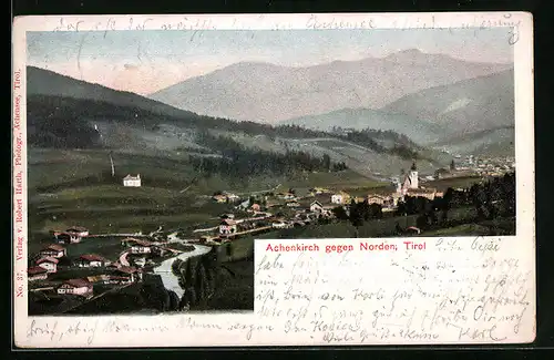 AK Achenkirch, Ortsansicht gegen Norden