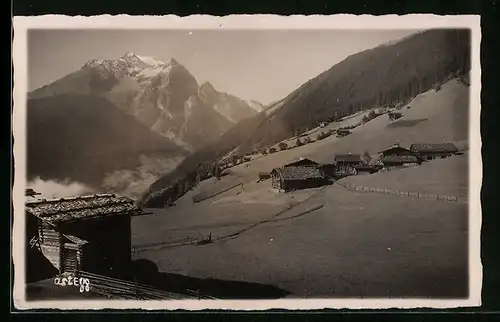 AK Astegg /Zillertal, Ortsansicht mit Umgebung