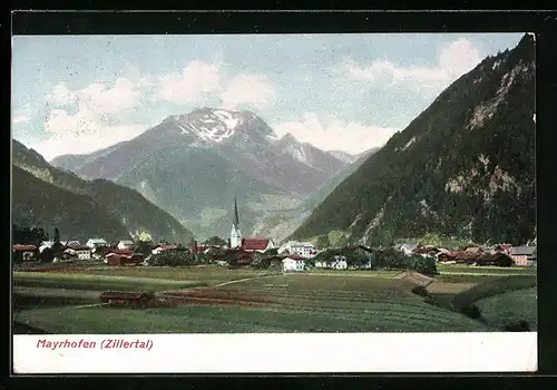 AK Mayrhofen /Zillertal, Panorama des Ortes