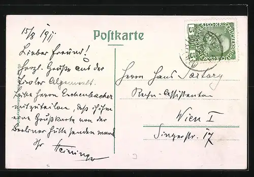 AK Mayrhofen /Zillertal, Panorama des Ortes