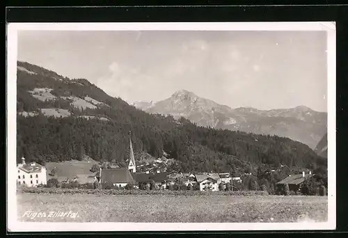 AK Fügen im Zillertal, Teilansicht mit Kirche