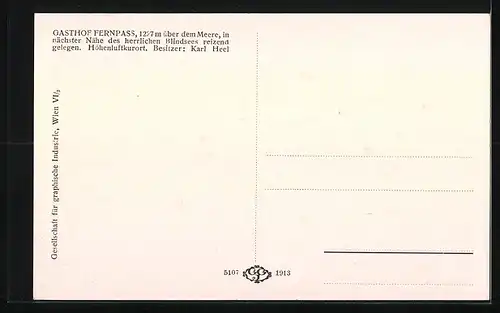 AK Fernpass, Gasthof Fernpass von Karl Heel