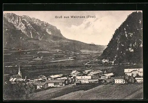 AK Walchsee, Teilansicht mit Kirche