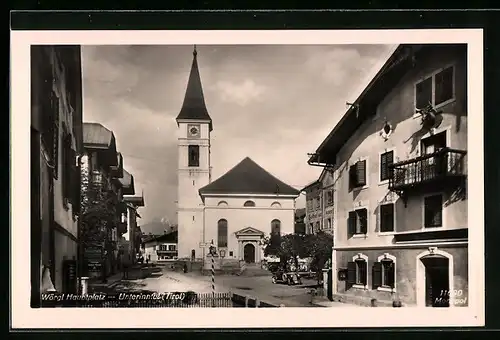 AK Wörgl /Unterinntal, Hauptplatz mit Kirche