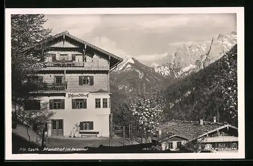 AK Kufstein, Gasthaus Pfandlhof im Kaisertal