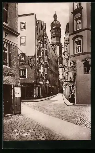 AK Innsbruck, Sailergasse und kreuzende Strasse