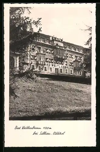 AK Bad Weitlanbrunn, Partie am Hotel-Pension Bad Weitlanbrunn