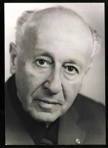 Fotografie Portrait Albert Norden im hohen Alter, Mitglied des ZK der SED