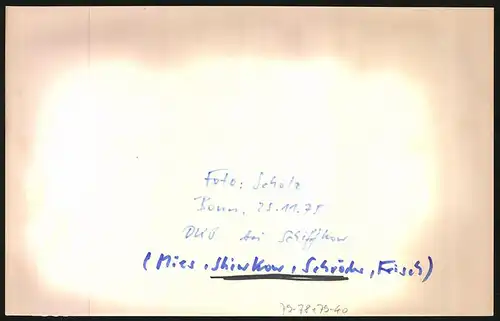 Fotografie Portrait Herbert Mies, Todor Schiwkow, Schröder und Frisch
