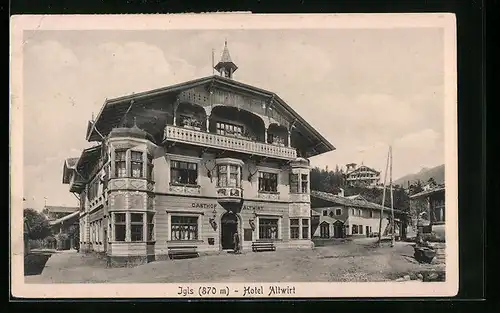 AK Igls, Hotel Altwirt im Sonnenschein