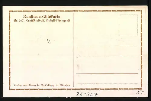 Künstler-AK Ernst Kreidolf: (keine) Maiglöckchen (Schneeglöckchen), Märzenbecher