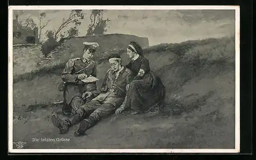 Künstler-AK Robert Kämmerer: Die letzten Grüsse