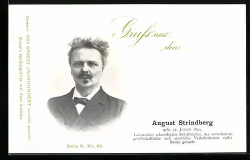 AK Schwedischer Schriftsteller August Strindberg