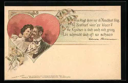 AK Edwin Bormann`s Humoristischer Hausschatz, Liebespaar