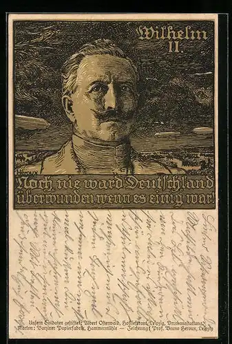 Künstler-AK Bruno Heroux: Kaiser Wilhelm II.