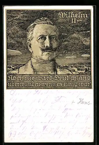 Künstler-AK Bruno Heroux: Wilhelm II.