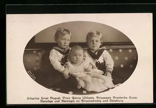 AK Erbprinz Ernst August, Prinz Georg Wilhelm, Prinzessin Friederike Luise, Herzöge und Herzogin zu Braunschweig