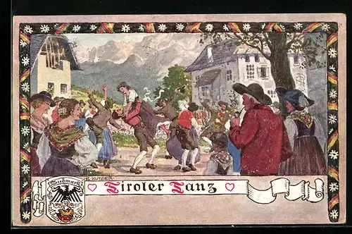 Künstler-AK Ernst Kutzer: Verlag des Verein Südmark, Tiroler Tanz