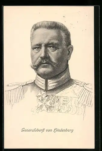 AK Generaloberst Paul von Hindenburg in Uniform