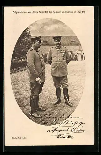 AK Paul von Hindenburg in Uniform, 1915