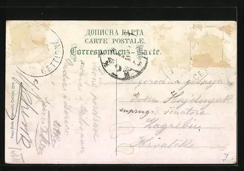 AK Cetinje, Blick auf die gesamte Stadt