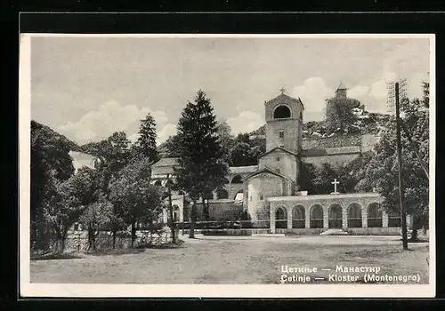 AK Cetinje, Blick auf Kloster