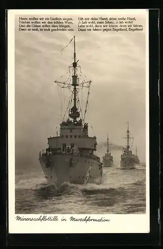 AK Minensuchflottille in Marschformation