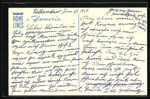 AK Passagierschiff SS Homeric