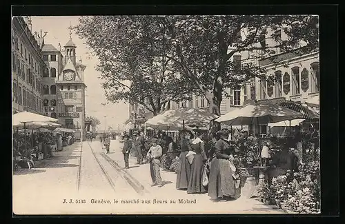 AK Geneve, Le Marché aux fleurs au Molard