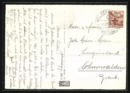 AK Meldegg, Blick von einer Cafe-Terrasse ins Vorarlberg