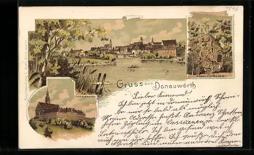 Lithographie Donauwörth, Mangoldfelsen, Cassianeum