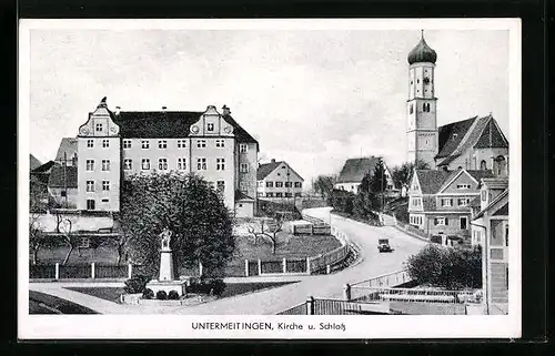 AK Untermeitingen, Kirche und Schloss