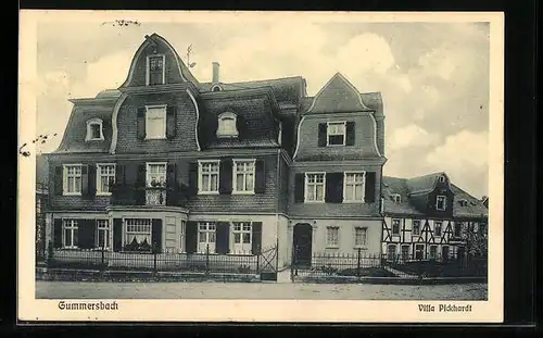 AK Gummersbach, Villa Pickhardt, Strassenansicht