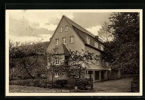 AK Wiedenest, Versammlungssaal mit Schule, Aussenansicht