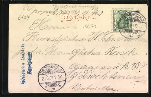 AK Gummersbach, Kaiserstrasse mit Passanten