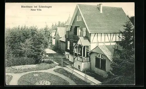 AK Eckenhagen, Blockhaus, Neue Villa