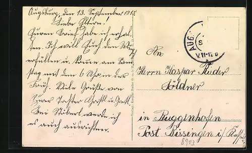 AK Bobingen, Totalansicht mit Kirche