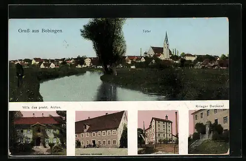 AK Bobingen, Villa des prakt. Arztes, Gasthaus Deuringer