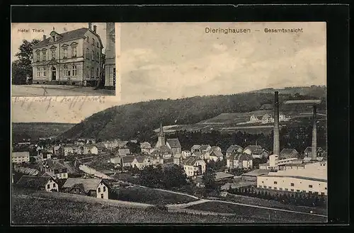 AK Dieringhausen, Hotel Theis, Gesamtansicht