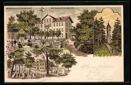 Lithographie Nürnberg, Gasthof Schmausenbuck