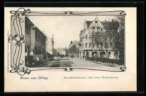 AK Ohligs, Merscheiderstrasse zum alten Wahnenkamp